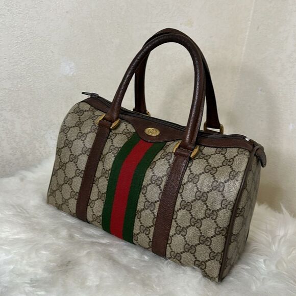 💯Authentic Gucci Boston Handbag with Cherryline 🍀 - Picture 7 of 17